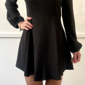 Long sleeve black dress